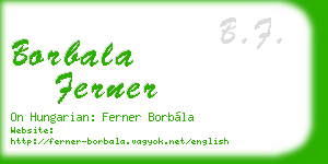 borbala ferner business card